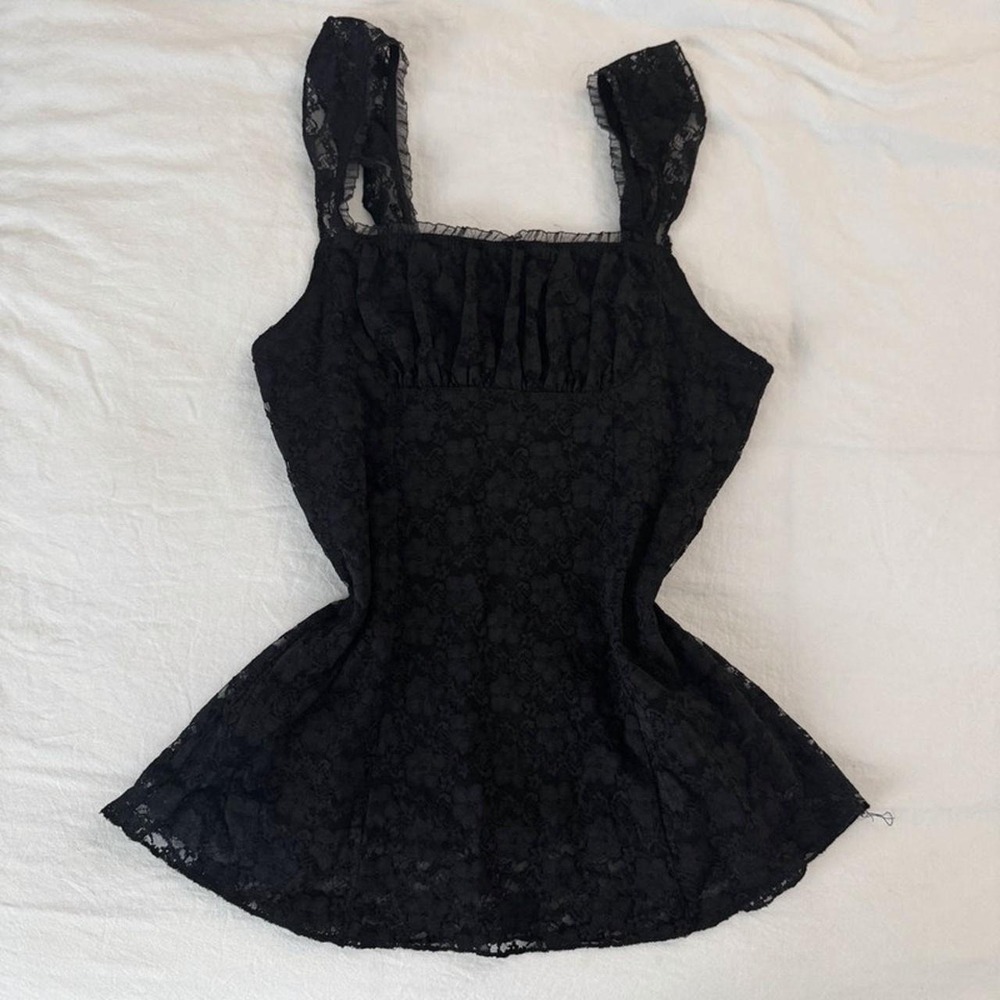 Vintage Ole Ole Black lace corset top